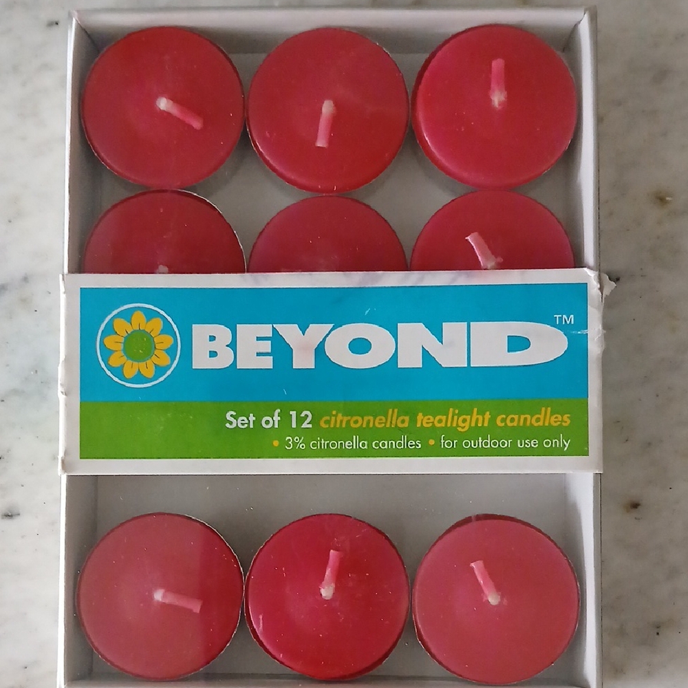 Set Of 9 New 3% Citronella Tealight Candles Bed Bath And Beyond Hot Pink
